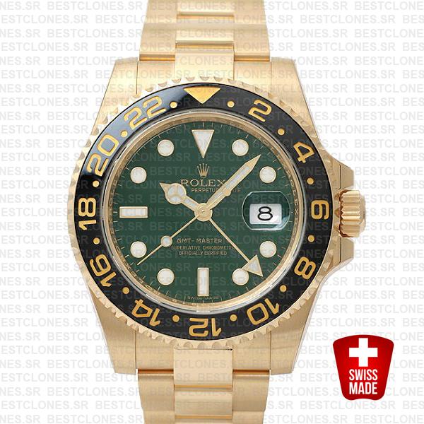 gmt master ii gold green